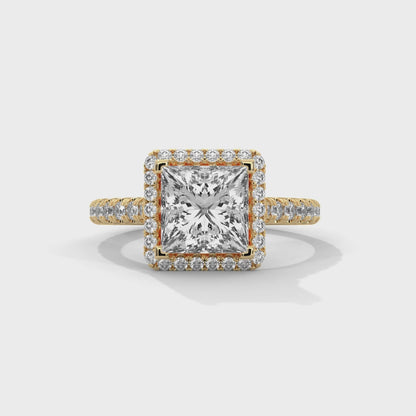 2 Carat Princess Cut Lab Grown Diamond Ring | Anniversary & Engagement Gifts for Women