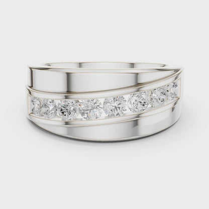 Legacy Men's Band Ring with Round Lab Diamonds