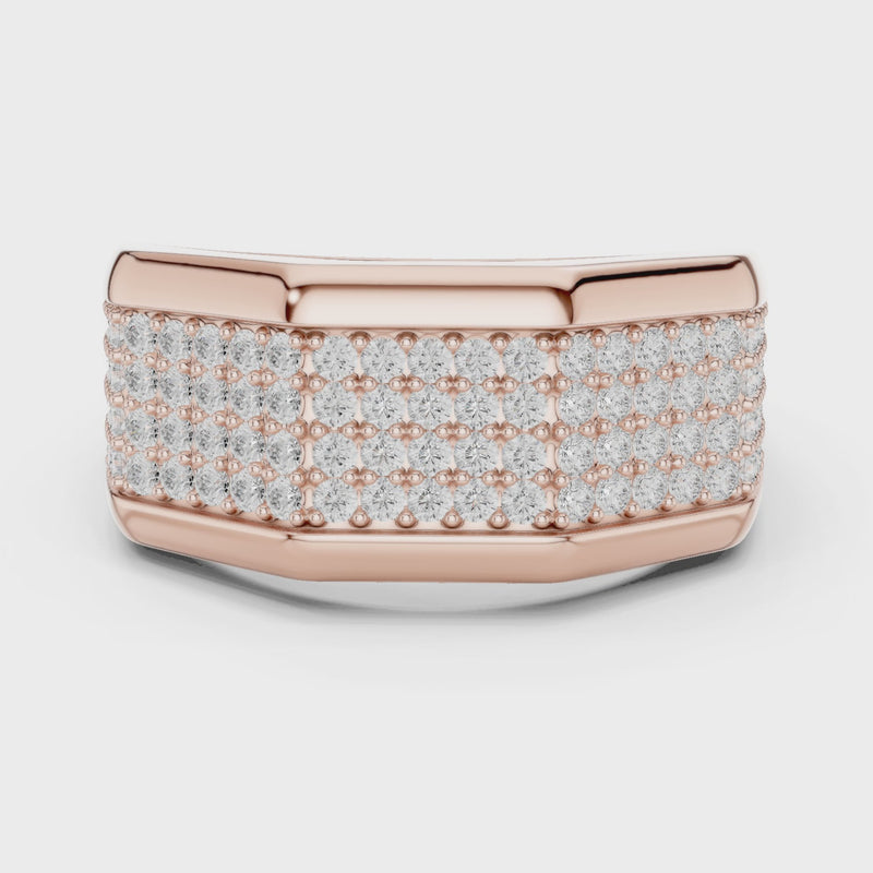 Men's Premium Lab Diamond Studded Statement Ring