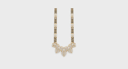 Minimal Luxe Lab Diamond Mangalsutra – Modern tri-Strand Statement Necklace