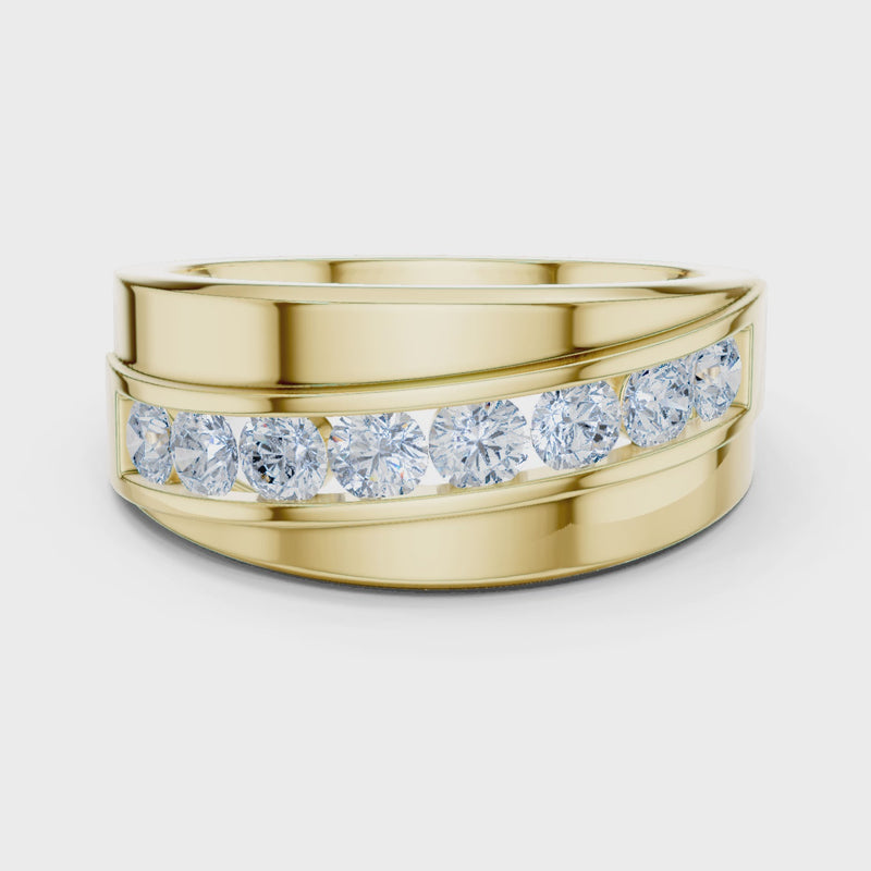 Legacy Men's Band Ring with Round Lab Diamonds