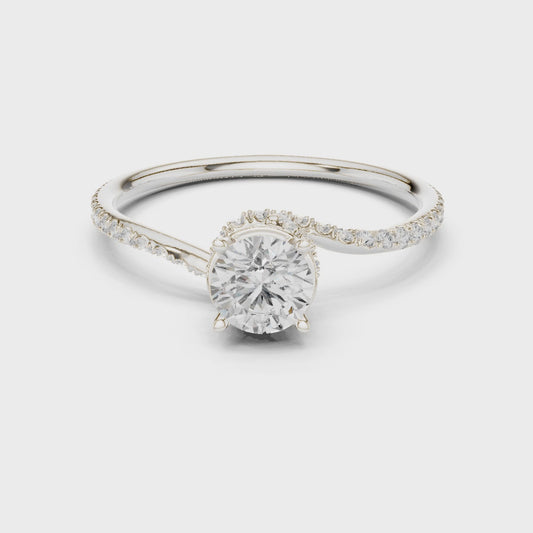Infinity Wraparound Lab Diamond Solitaire Ring