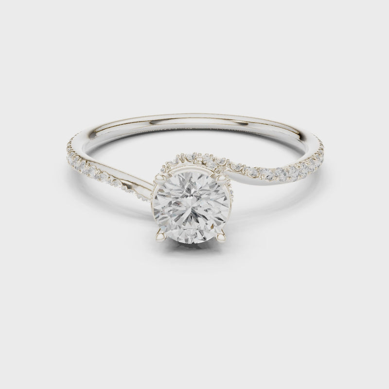 Infinity Wraparound Lab Diamond Solitaire Ring