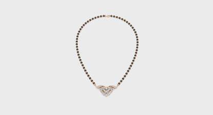 Hearts & Petals Lab Diamond Rich Look Mangalsutra For Women