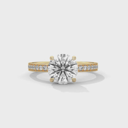 2 Carat Round Women's Classic Solitaire Lab Diamond Engagement/ Wedding Ring
