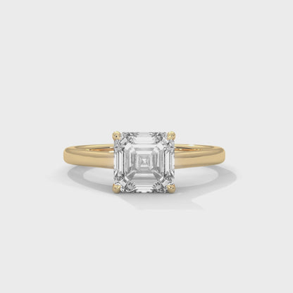 ChicSquare – Asscher Solitaire Ring in 2 Carat Lab Diamond