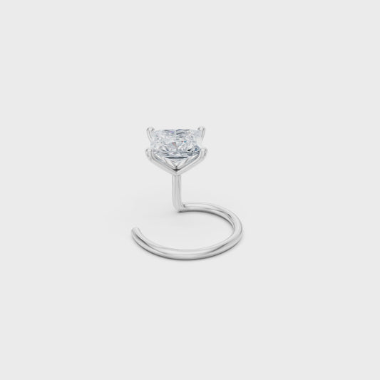 Princess Cut Solitaire Nosepin in .10 Carat Lab Diamond