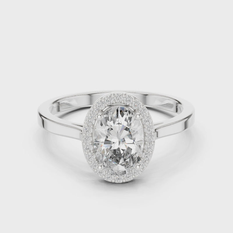 1 Carat Oval Shape Lab Diamond Engagement Ring With Timeless Beauty
