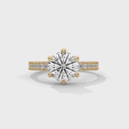 Modish 2 Carat Round Lab Grown Diamond Ring For Women