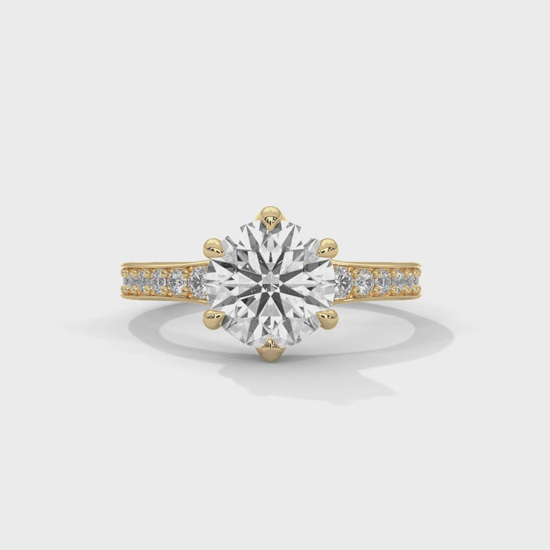 Modish 2 Carat Round Lab Grown Diamond Ring For Women