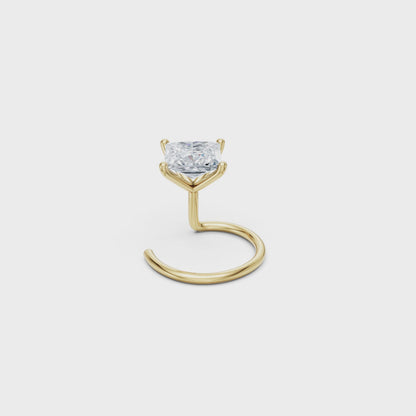 Princess Cut Solitaire Nosepin in .10 Carat Lab Diamond