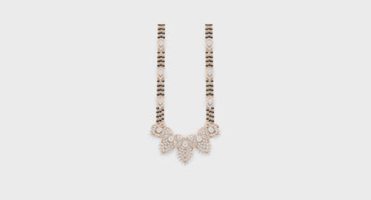 Minimal Luxe Lab Diamond Mangalsutra – Modern Tri-Strand Statement Necklace