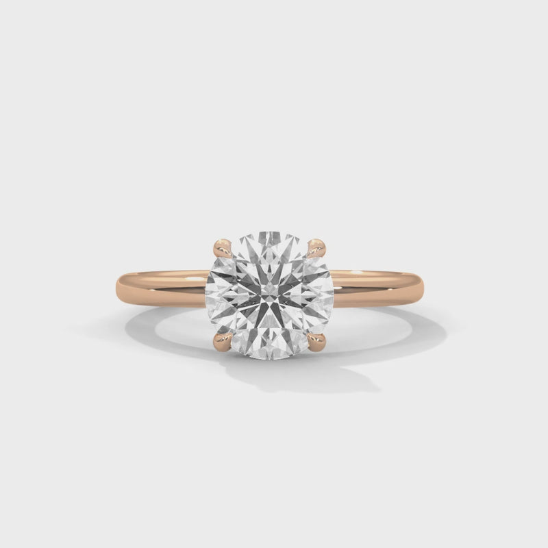 EternalGlow 2 Carat Round Lab Diamond Solitaire Ring – Timeless Sparkle for Her