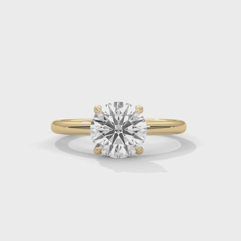 EternalGlow 2 Carat Round Lab Diamond Solitaire Ring – Timeless Sparkle for Her