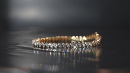 Sparkling 4 Carat Timeless Round Lab Diamond Bracelet For Women