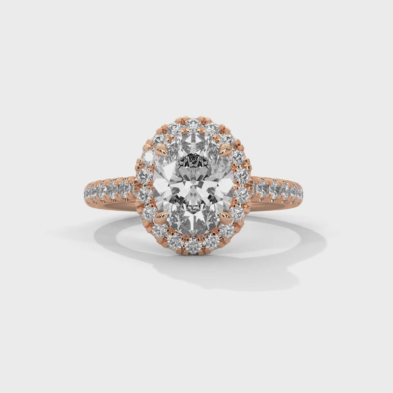 2 Carat Solitaire Oval Shape Lab Diamond Wedding Ring