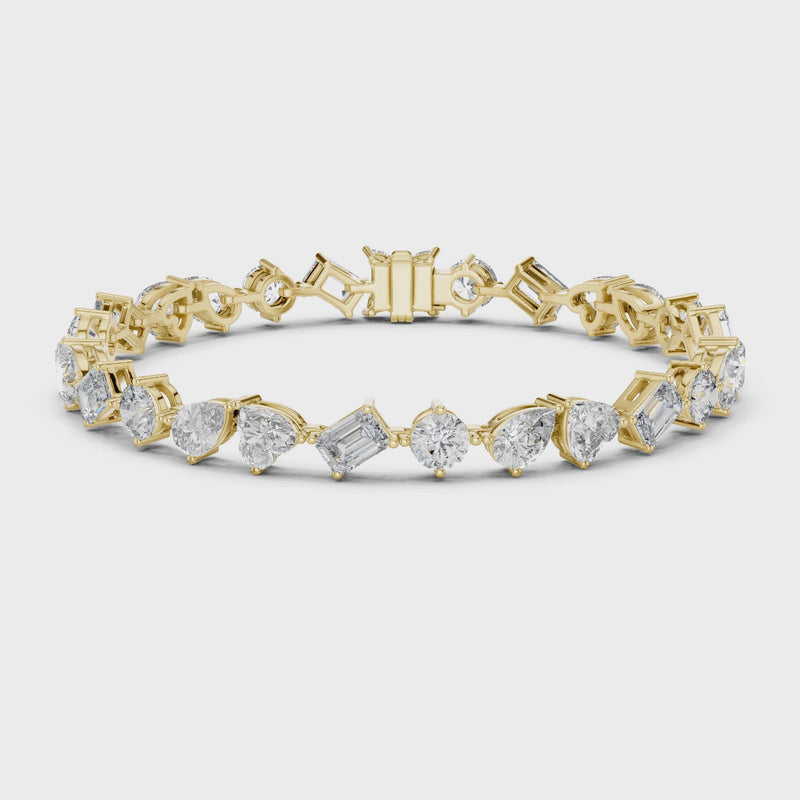 Elite Multi-Cut Lab Diamond Tennis Bracelet – Gift for Women & Wife