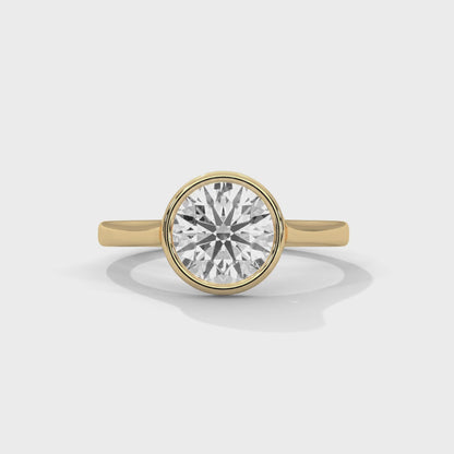 Cathedral Circlet 2 Carat Round Solitaire Lab Diamond Engagement Ring