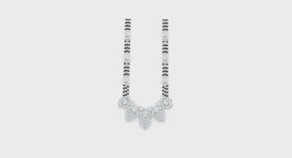 Minimal Luxe Lab Diamond Mangalsutra – Modern Tri-Strand Statement Necklace