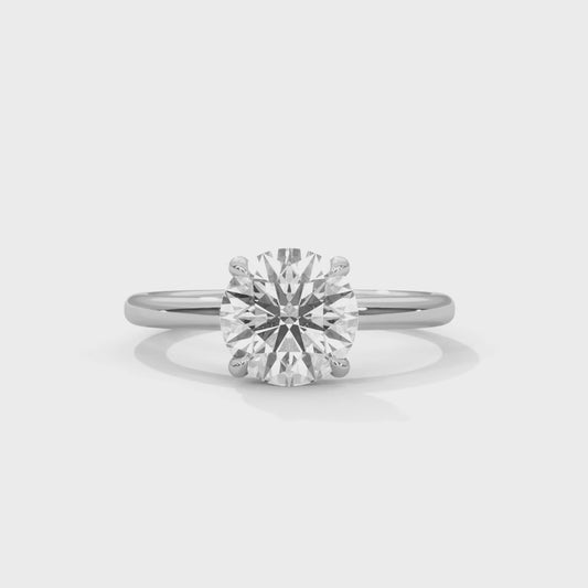 EternalGlow 2 Carat Round Lab Diamond Solitaire Ring – Timeless Sparkle for Her