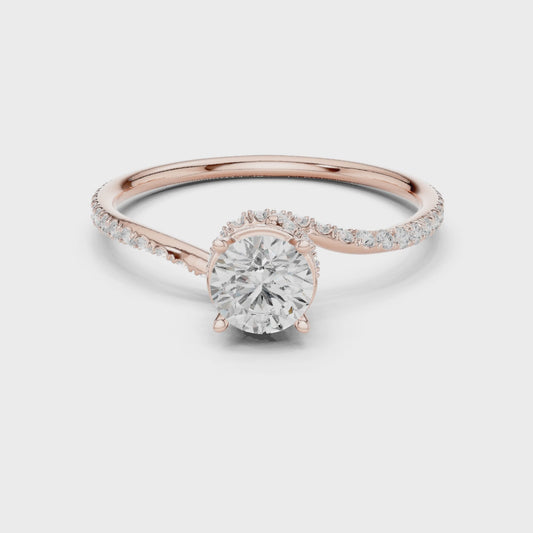 Infinity Wraparound Lab Diamond Solitaire Ring