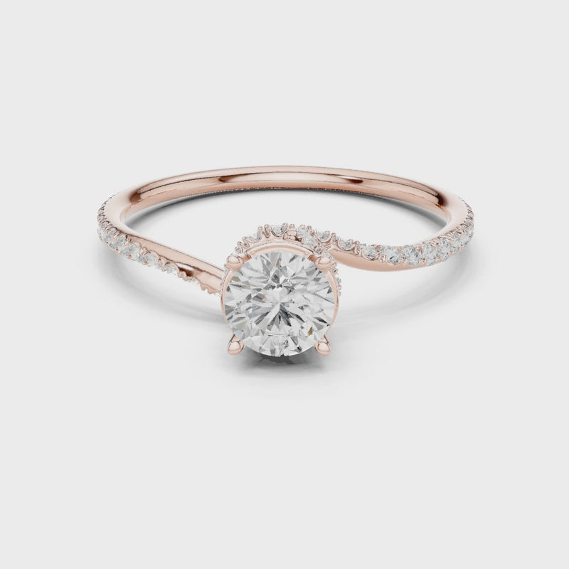 Infinity Wraparound Lab Diamond Solitaire Ring