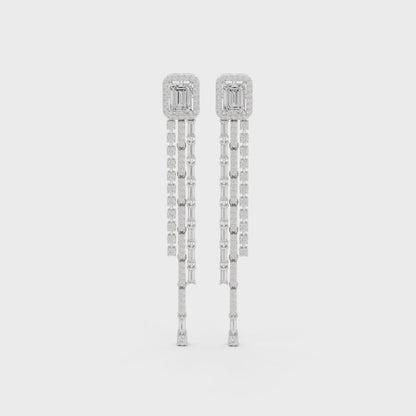 Long Drop Everglow Lab Diamond Dangler Earrings
