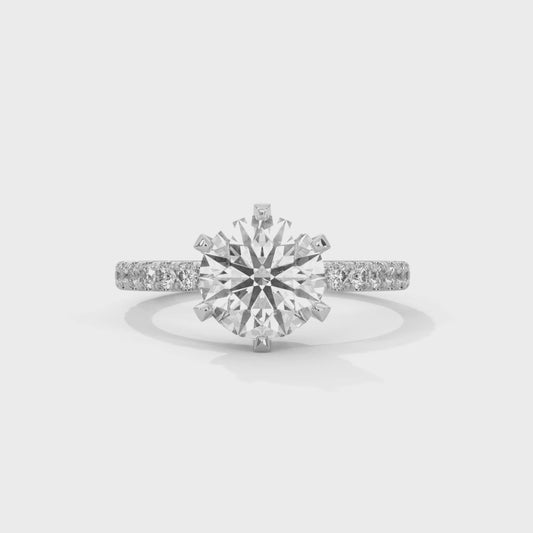 Everlure Classic Round Lab Diamond Ring – 2 Carat Solitaire Ring for Women