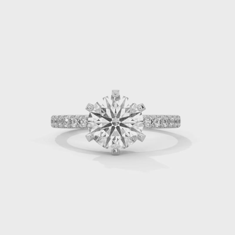 Everlure Classic Round Lab Diamond Ring – 2 Carat Solitaire Ring for Women