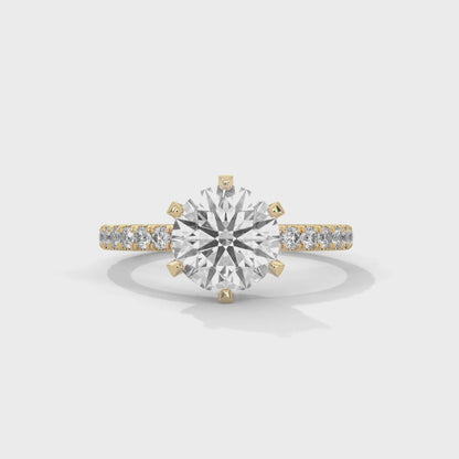 Everlure Classic Round Lab Diamond Ring – 2 Carat Solitaire Ring for Women