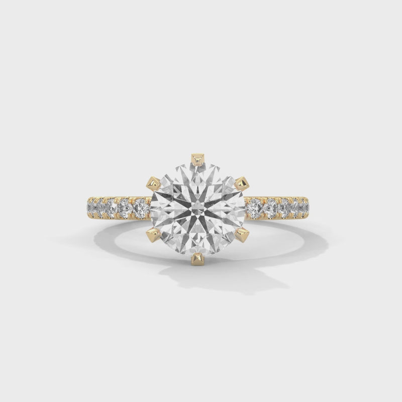 Everlure Classic Round Lab Diamond Ring – 2 Carat Solitaire Ring for Women