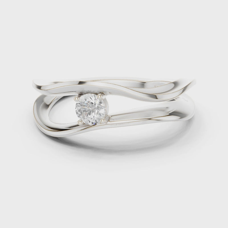 Bypass Stylish OfficeWear Lab Diamond Ring For Women