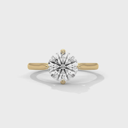 Promise Simple Ring in 2 Carat Round Lab Diamond