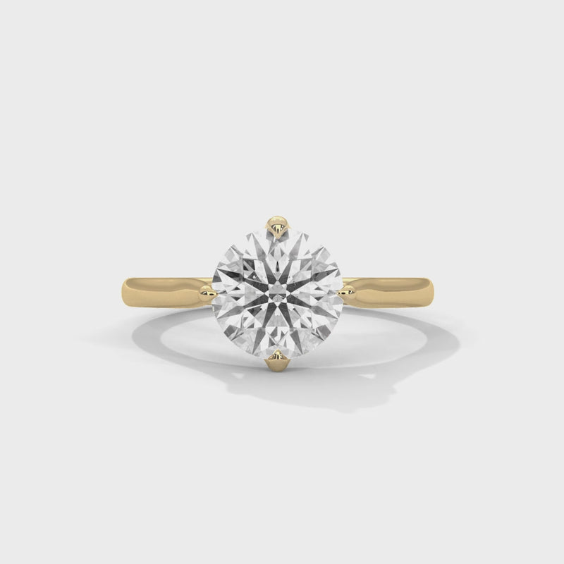 Promise Simple Ring in 2 Carat Round Lab Diamond