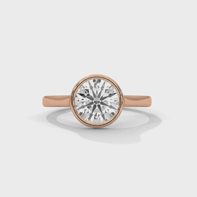 Cathedral Circlet 2 Carat Round Solitaire Lab Diamond Engagement Ring