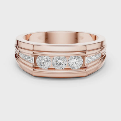 Bold & Elegant – Men’s Minimal Lab Diamond Ring