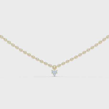 Dainty Lab Diamond Line Necklace Charms For Girls