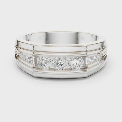 Bold & Elegant – Men’s Minimal Lab Diamond Ring