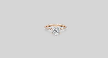 PureSoul Round Lab Grown Diamond Engagement Ring