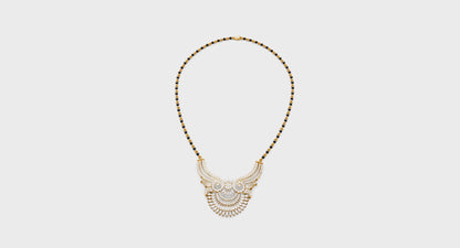Maharani Style Grand Lab Diamond Bridal Mangalsutra For Women