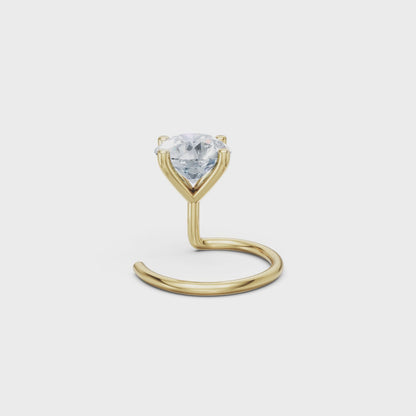 Diamond Nosepin With Individual Stone 10 Cents Round Lab Diamond