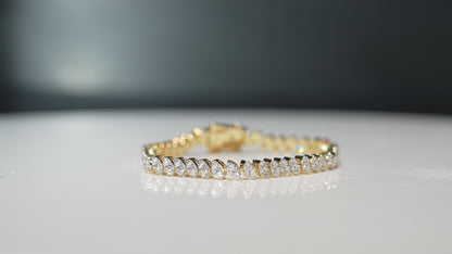 Sparkling 4 Carat Timeless Round Lab Diamond Bracelet For Women