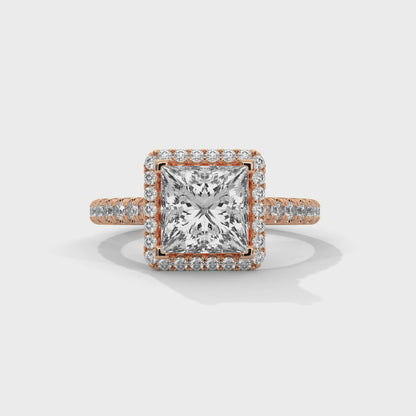 2 Carat Princess Cut Lab Grown Diamond Ring | Anniversary & Engagement Gifts for Women