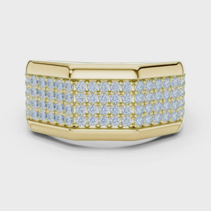 Men's Premium Lab Diamond Studded Statement Ring