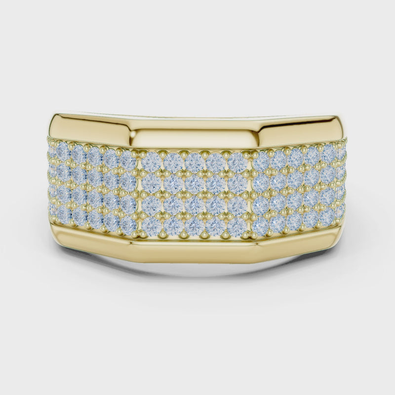 Men's Premium Lab Diamond Studded Statement Ring