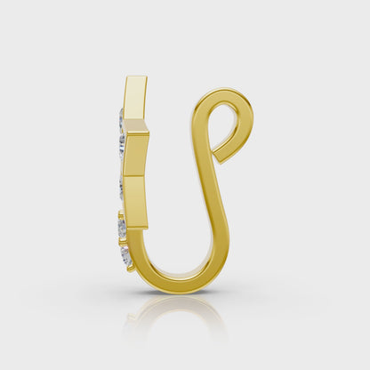 Star-Shaped Lab Diamond Nose Pin in 14K Yellow Gold | 0.16 Ct