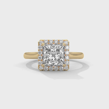 Regal Princess Cut Lab Grown Diamond Halo Ring – Engagement & Anniversary Ring  for Women