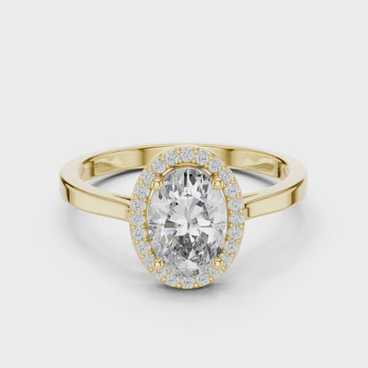 1 Carat Oval Shape Lab Diamond Engagement Ring With Timeless Beauty