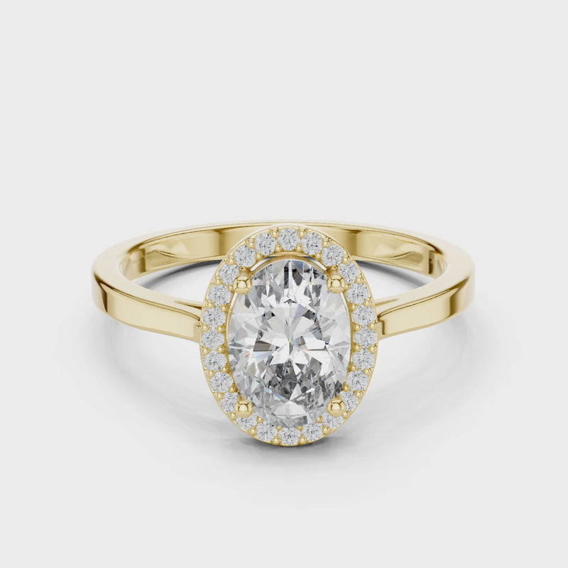 1 Carat Oval Shape Lab Diamond Engagement Ring With Timeless Beauty