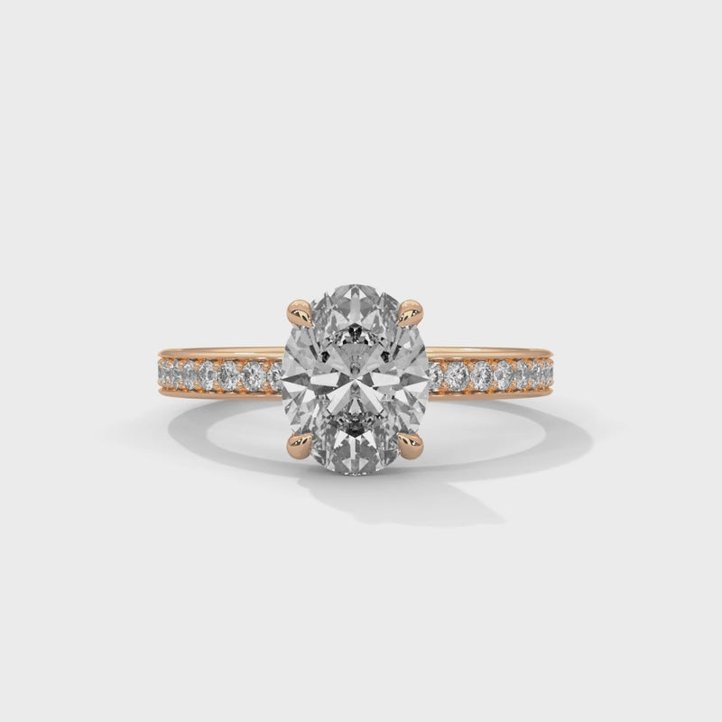 2 Carat Oval Lab Grown Diamond Solitaire Ring For Wedding